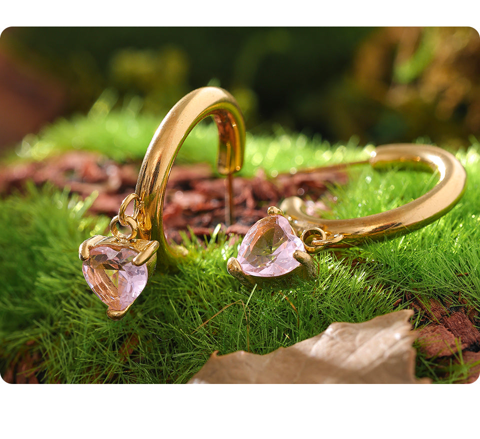 Elegant Cubic Zirconia Stainless Steel Drop Earrings - Boncuque Store