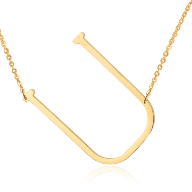 Letter Pendant Necklaces-26