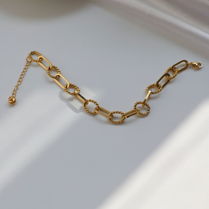 Stainless Steel High End PVD Plated Rope Chain Bracelet - Boncuque Store