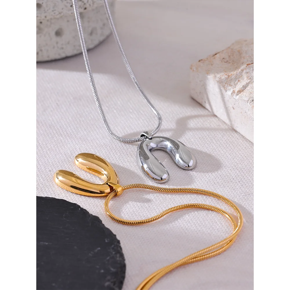 Stylish 18K Gold Plated Stainless Steel Necklace Pendant