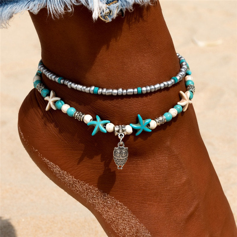 Bohemian Multilayer Summer Anklets Shell Beads - Boncuque Store