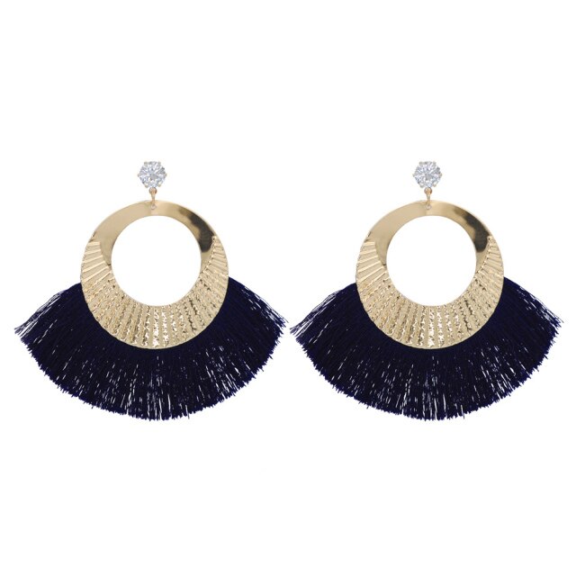 Fashion Dangle Earrings - Blue and Dark Blue-20