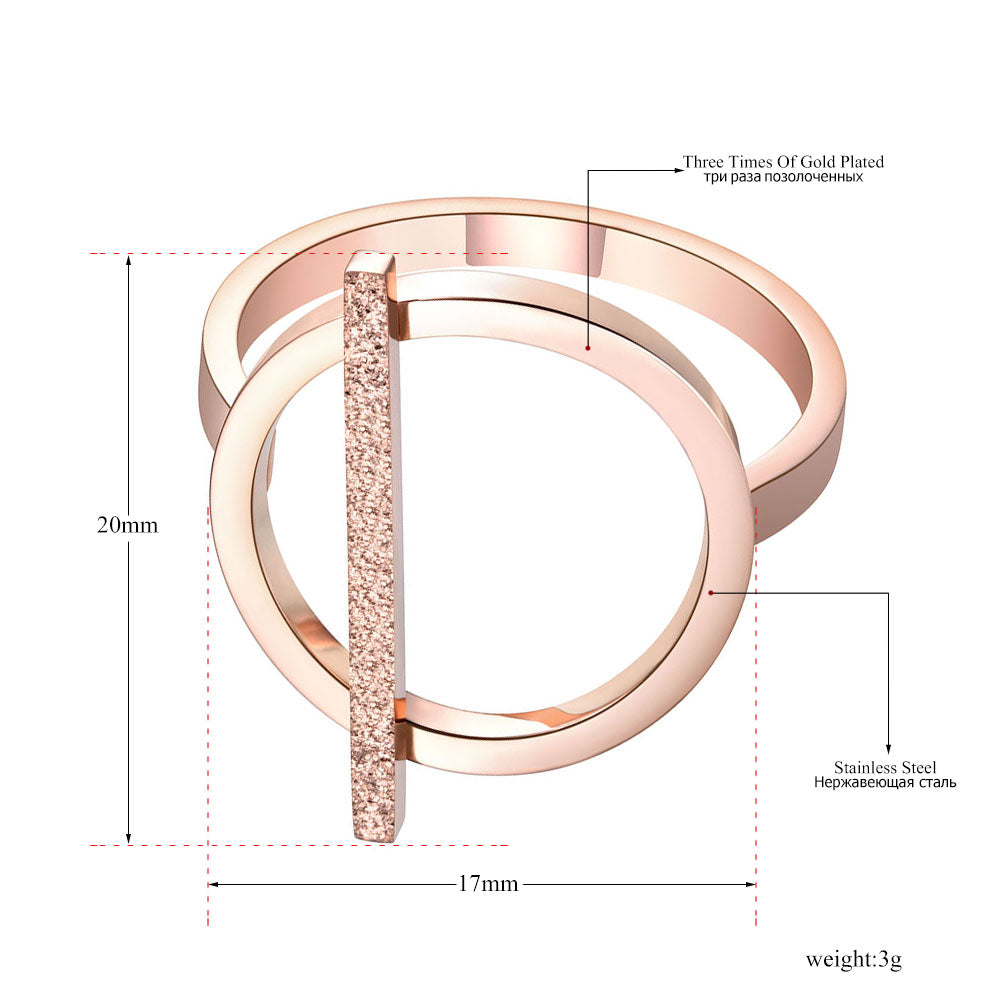 Simple and Elegant Stainless Steel Ring, in Rose Gold - Boncuque Store