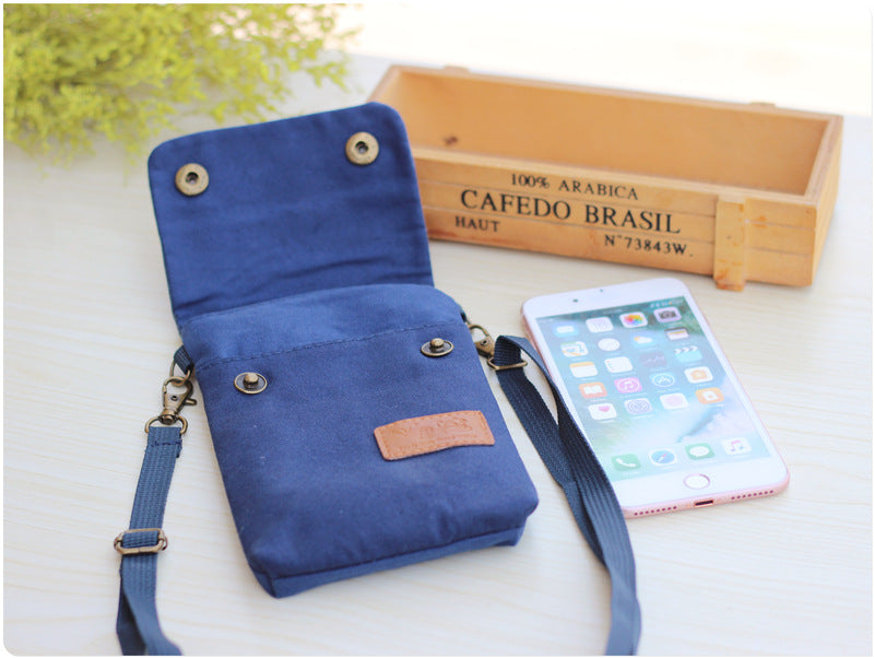 Mini Canvas Crossbody Bags, Mobil Phone Pouches - Boncuque Store