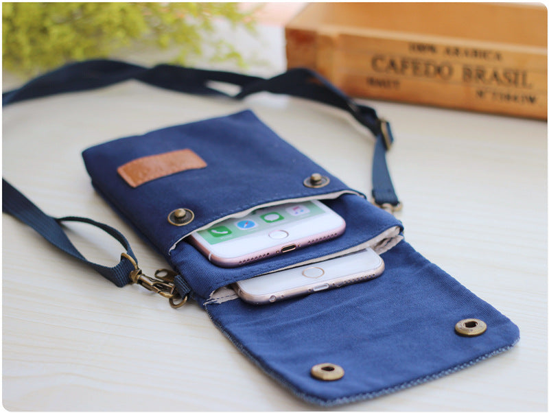 Mini Canvas Crossbody Bags, Mobil Phone Pouches - Boncuque Store