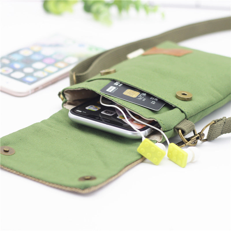 Mini Canvas Crossbody Bags, Mobil Phone Pouches - Boncuque Store