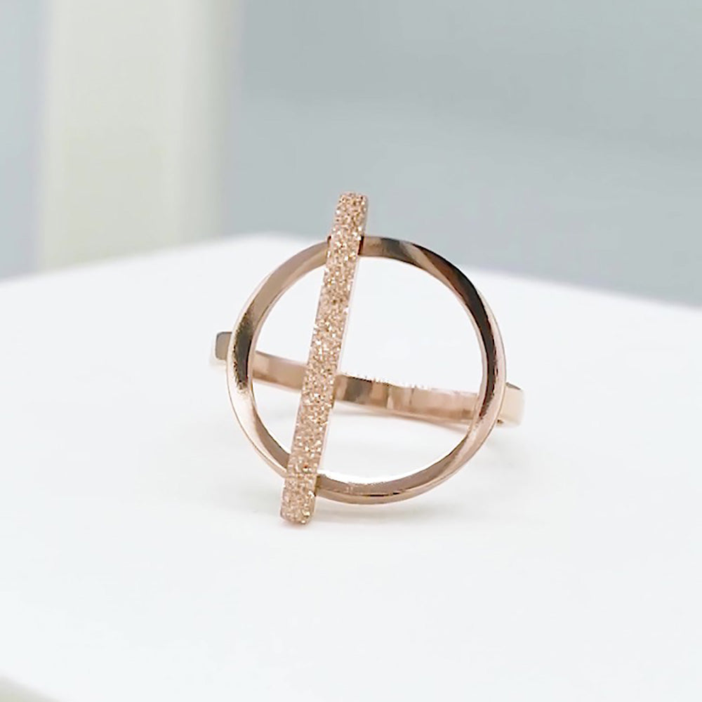 Simple and Elegant Stainless Steel Ring, in Rose Gold - Boncuque Store