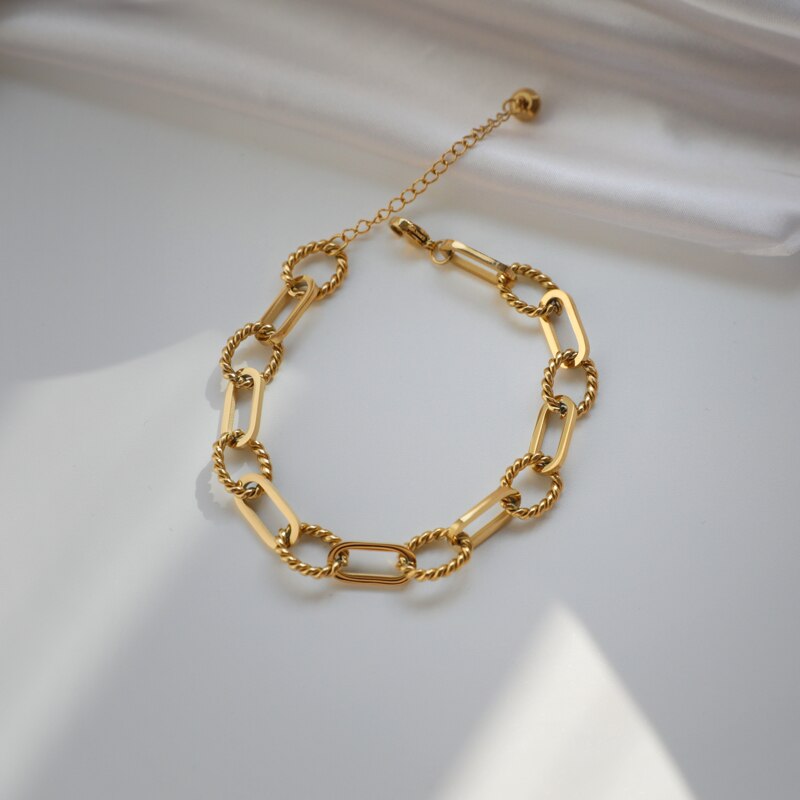 Stainless Steel High End PVD Plated Rope Chain Bracelet - Boncuque Store