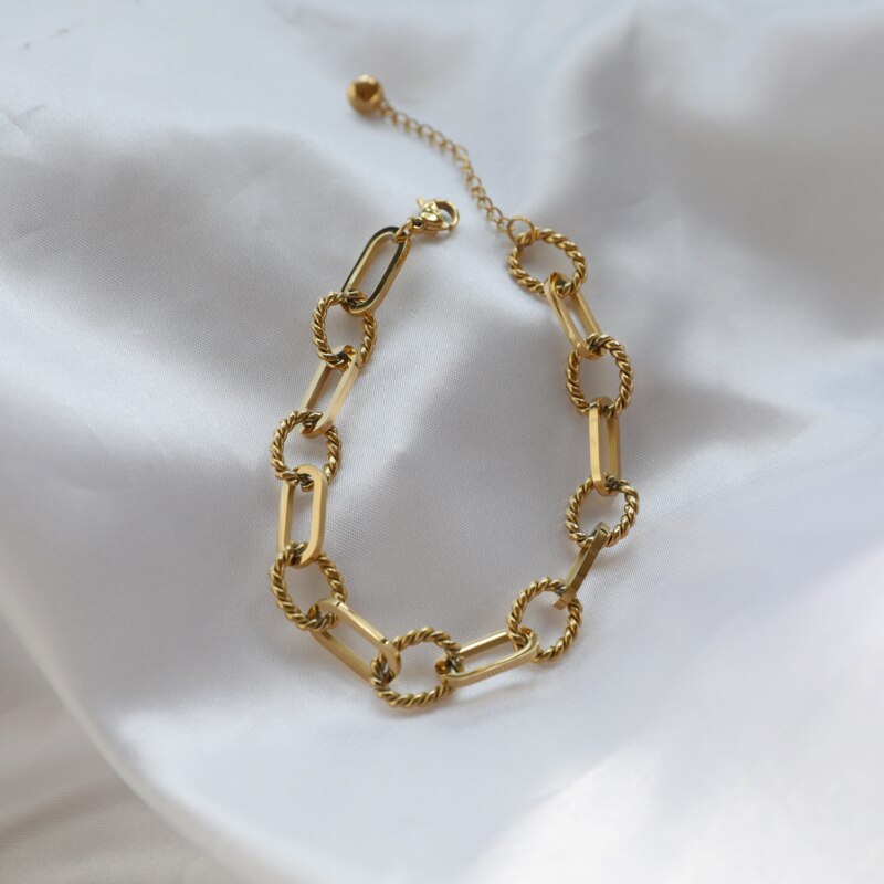 Stainless Steel High End PVD Plated Rope Chain Bracelet - Boncuque Store