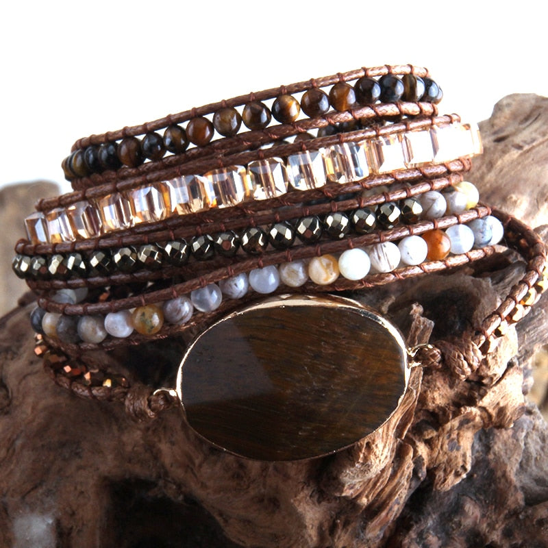 High Quality Handmade Boho Beaded Wrap Bracelet - Boncuque Store