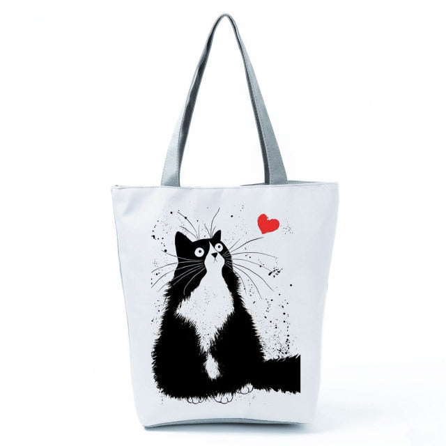 Casual Eco Fabric Tote Bag Colored or in Black or White - Boncuque Store