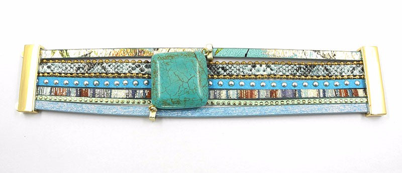 Boho Leather Bracelet - Bohemian Bracelets-3