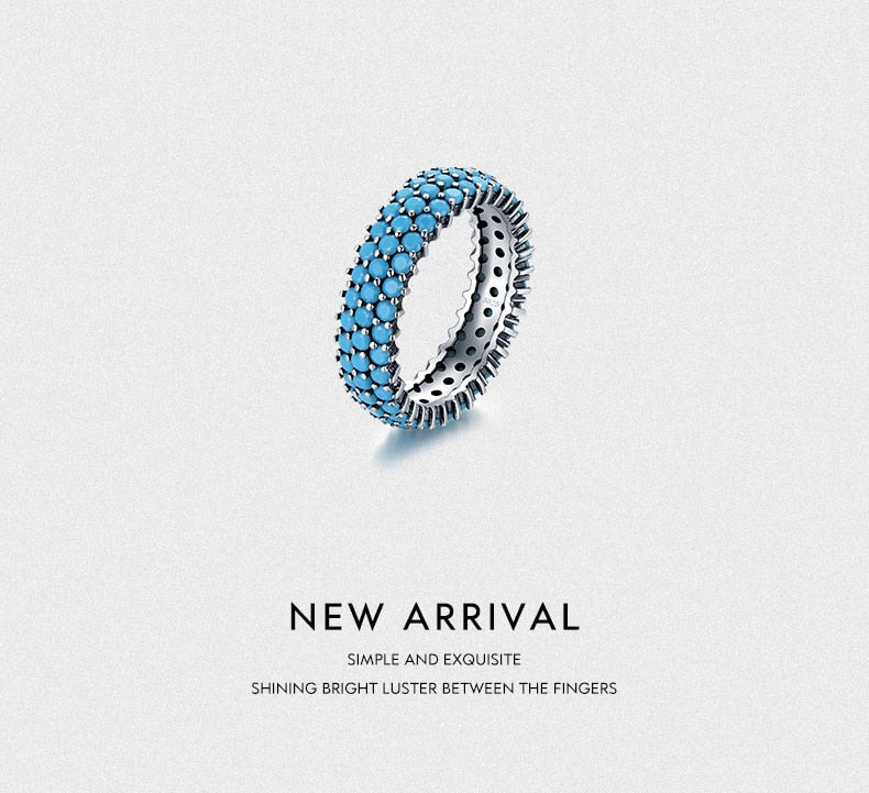 Genuine 925 Sterling Silver Luxury Turquoise Ring - Boncuque