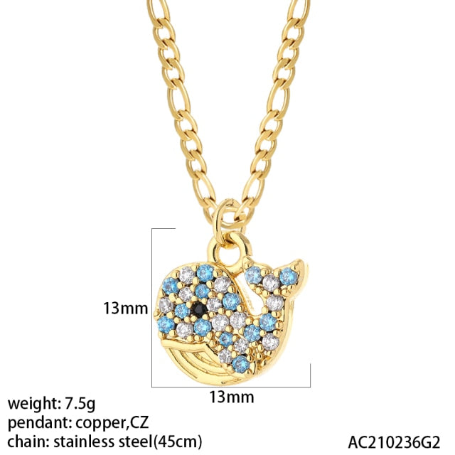 Cute Animals Pendant With Stainless Steel Necklace - Boncuque Store