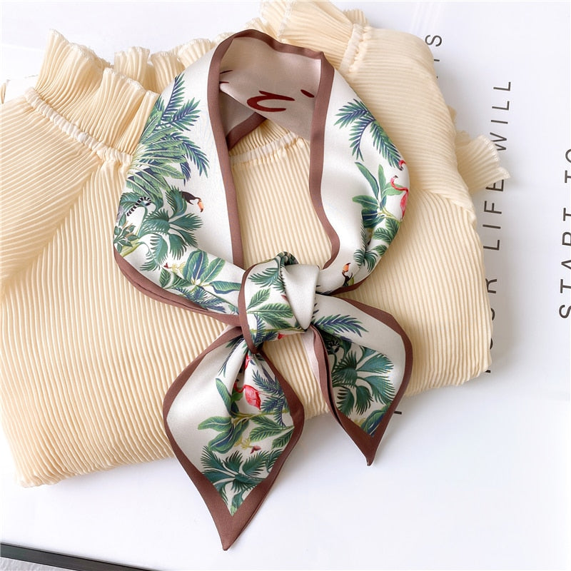 Luxury Nature Print Scarves, Bag Tie, Headband - Boncuque