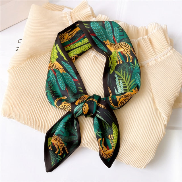 Luxury Nature Print Scarves, Bag Tie, Headband - Boncuque