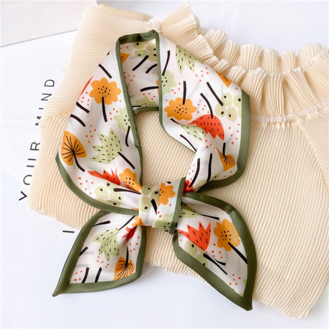 Luxury Nature Print Scarves, Bag Tie, Headband - Boncuque