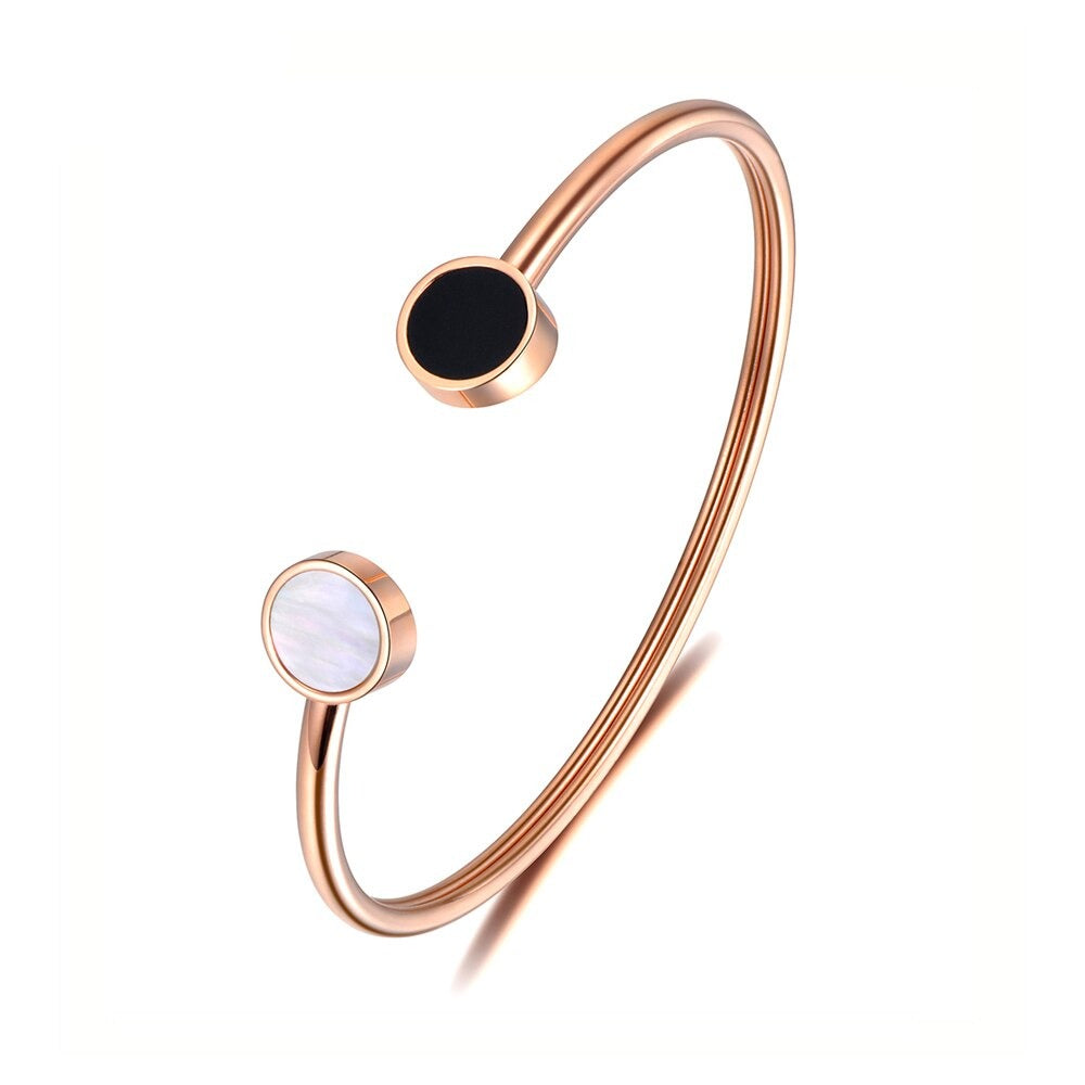 White-Black-rose-gold-bangle-1