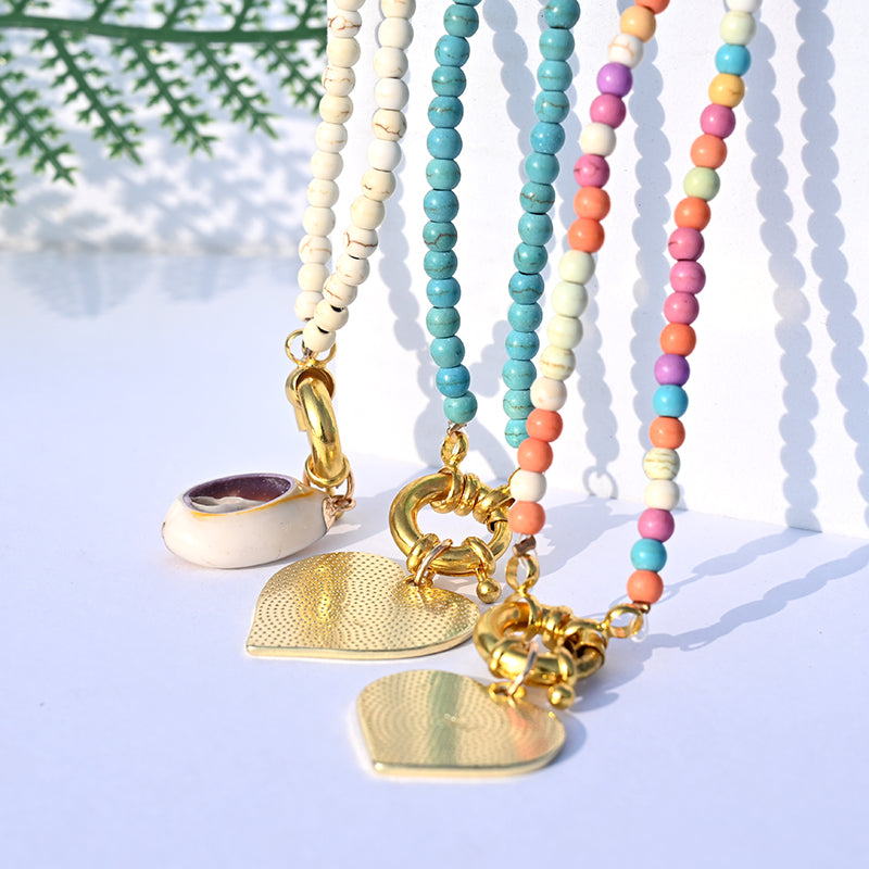 Bohemian Colorful Beads Necklaces With Cute Pendant - Boncuque Store