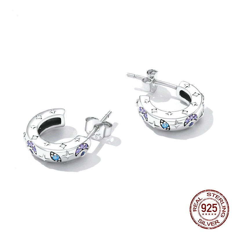 Stars and Moons Earrings 925 Sterling Silver - Boncuque Store