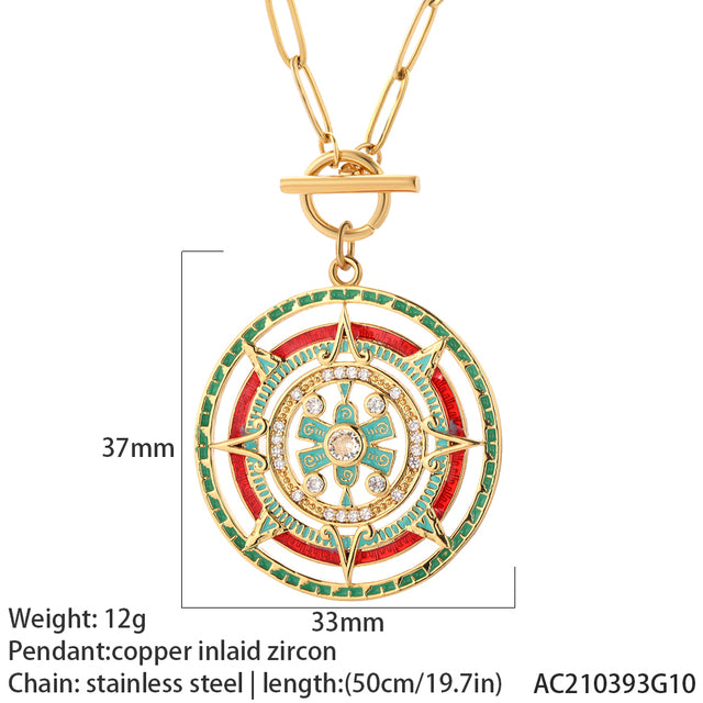 Turkish Evil Blue Eye Pendant Necklaces, Stainless Steel Chain Lİnk - Boncuque Store